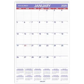 AT-A-GLANCE 2025 Wall Calendar, 20" x 30", Extra Large (PM42825)