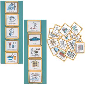 Visual Schedule for Adults (Red) Visual timetable for dementia, stroke victims, adults with learning difficulties, autistic adults.