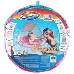 SwimWays Baby Spring Float Sun Canopy - Pink Mermaid Unicorn - 9-24 Months in Saudi Arabia