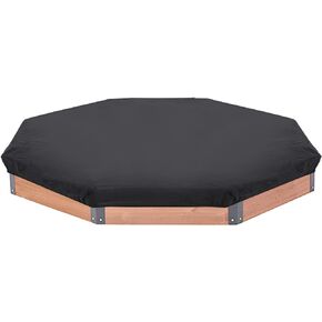 Outdoor Octagon Sand Box Cover for 85''x78''x9'' Octagon Sandbox Waterproof Heavy Duty Wood Large Sandpit Cover