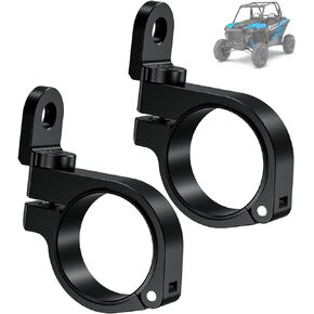 2 PCS UTV Whip Mounts (Large), Sturdy UTV Whip Flag Mounts, 360° Rotating Adjustable UTV Whip Light Mounts Aluminium Alloy Light Bar Mounts Fit on 1.5"/1.75"/1.85"/2"/2.1" Roll Bars