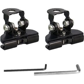 2PCS Hood Mount Light Brackets LED Light Bar Mounting Brackets, 304 Stainless Adjustable Pillar Engine Hood Clamp LED Work Light Holder Fixing Bracket for J-eep Off Road Car Truck SUV（Black）