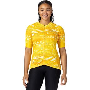 Terry Touring Short Sleeve Cycling Jersey Women, Relaxed Fit, Full Front Zip Moisture Wicking UPF 50+ Sun Top Bike Apparel