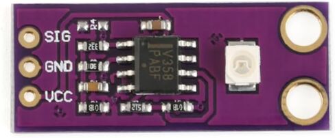 HiLetgo 2 قطعة GUVA-S12SD مستشعر كشف الأشعة فوق البنفسجية وحدة مستشعر الضوء فوق البنفسجي S12SD مستشعر الضوء نطاق الكشف عن الطول الموجي 240 نانومتر - 370 نانومتر 130 درجة كشف زاوية كبيرة in Kuwait