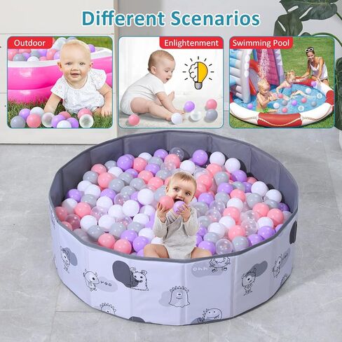 Ball Pit Balls for Kids, Thicken Soft Plastic Crush Proof Balls for Ball Pit, 2.15-Inch Crush Proof Balls BPA Free Non-Toxic in Kuwait