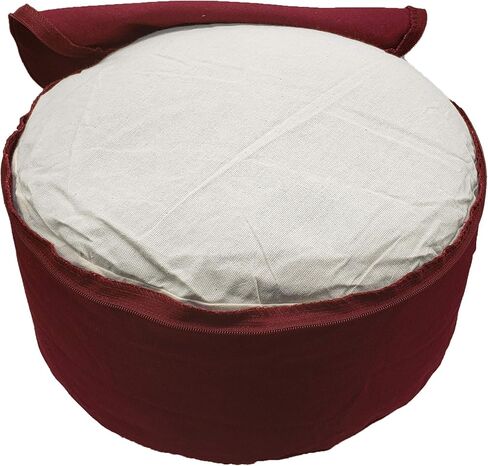 Zafu Organic Cotton with USA Grown Buckwheat Hulls Meditation Pillow: Rondo Style with Liner- 6 Colors in Saudi Arabia
