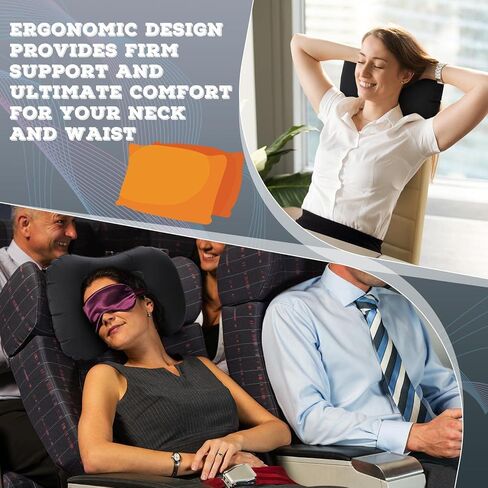 تاتو 3 قطع قابلة للنفخ للتخييم والسفر، وسائد نفخ خفيفة الوزن، وسادة تخييم خفيفة الوزن، وسادة ظهر محمولة للرقبة، دعم قطني، المشي لمسافات طويلة، النوم، التخييم (أزرق داكن) in Kuwait