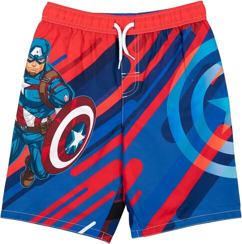 Marvel Avengers Iron Man Thor Captain America Little Boys 3 Pack UPF 50+ Swim Trunks 5-6 in Saudi Arabia