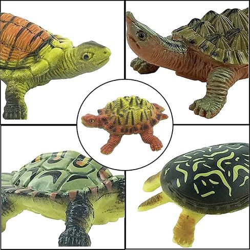 Liberty Imports 12 Piece Sea Turtle Animal Toys - Miniature Figurines - Unique Tortoise Toys Detailed and Hand Painted Reptiles Party Favor Decorations and Kids in Saudi Arabia