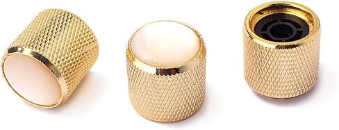 Guitar Knobs Volume Tone Control Knobs Dome Knobs with Pearl White Top for Bass Electric Guitar Replacement Parts in Saudi Arabia