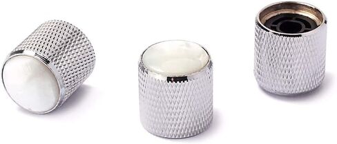 Guitar Knobs Volume Tone Control Knobs Dome Knobs with Pearl White Top for Bass Electric Guitar Replacement Parts in Saudi Arabia