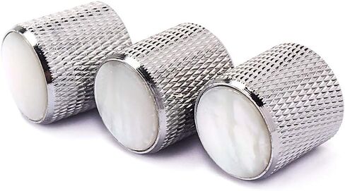 Guitar Knobs Volume Tone Control Knobs Dome Knobs with Pearl White Top for Bass Electric Guitar Replacement Parts in Saudi Arabia