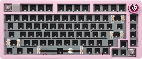 EPOMAKER x LEOBOG Hi75 Aluminum Alloy Wired Gaming Keyboard Barebones Kit, 75% Gasket-mounted RGB Creamy Keyboard, Hot-swap Custom Mechanical Keyboard with Mode-switching Knob, for Win/Mac (Black) in Saudi Arabia