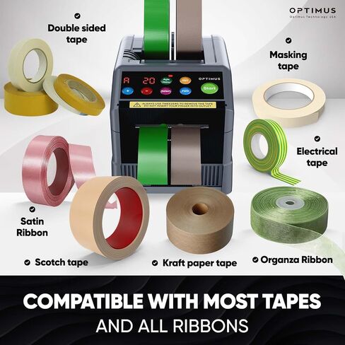 BladeMaster PRO Automatic Ribbon Tape Cutting Machine │ 2024 Upgraded Flip-Cover Model Smart Auto Tape Dispenser Commercial Grade Intelligent Cutter USA in Saudi Arabia