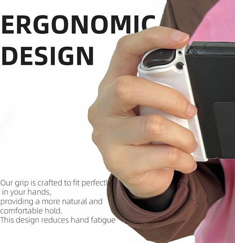 joycon grip for Nintendo switch/swith oled, Ergonomic joy-con Grip , Anti-Slip Texture for Firm Hold, compatible with wrist strap in Saudi Arabia