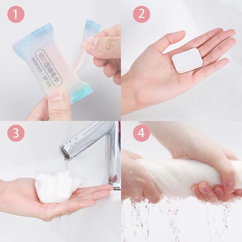 مناشف حمام للاستعمال مرة واحدة، 6 قطع منشفة حمام كبيرة للسفر مقاس 55 * 28 بوصة، منشفة مضغوطة لأساسيات السفر - مناشف محمولة للاستعمال مرة واحدة للسفر على الشاطئ والاستحمام والمشي لمسافات طويلة والسباحة والتخييم في الفندق in Kuwait