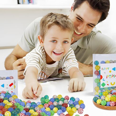 POPLAY 60PCS Glass Marbles Bulk, 5/8inch Color Mixing Glass Marbles Kids Marbles for Games DIY Home Decoration in Saudi Arabia