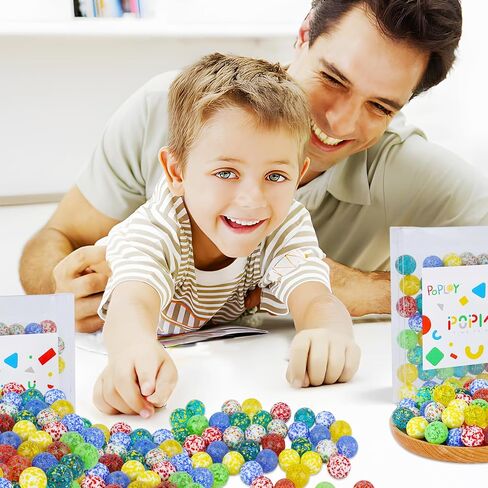 POPLAY 60PCS Glass Marbles Bulk, 5/8inch Color Mixing Glass Marbles Kids Marbles for Games DIY Home Decoration in Saudi Arabia