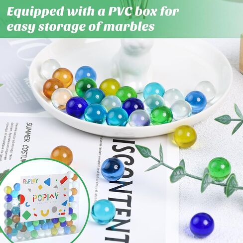 3 otters 90PCS Glass Marbles Bulk, 0.55inch Marbles for Kids Mixed Color Marbles for Marble Run Games Vase Fillers Home Table Decor DIY in Saudi Arabia