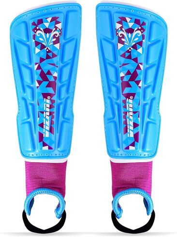 Vizari Frost Soccer Shin Guards - Unique Graphic Lightweight PP Shell - Hard Shell Protection - Foam-Padded Football Shin Pads for Comfort - Adult and Kids Soccer Shin Guards with Adjustable Straps in Saudi Arabia