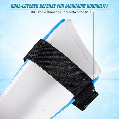 Vizari Frost Soccer Shin Guards - Unique Graphic Lightweight PP Shell - Hard Shell Protection - Foam-Padded Football Shin Pads for Comfort - Adult and Kids Soccer Shin Guards with Adjustable Straps in Saudi Arabia