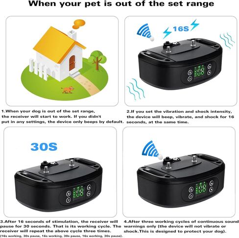 GPS Wireless Dog Fence for 2 Dogs,Electric Dog Fence for Outdoor,Adjustable Warning Strength, Rechargeable,Range 98-3281 ft,Pet Containment System for Most Dogs in Saudi Arabia