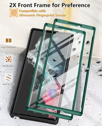 FNTCASE for Samsung Galaxy S22 Ultra Case, Built-in Screen Protector in Kuwait