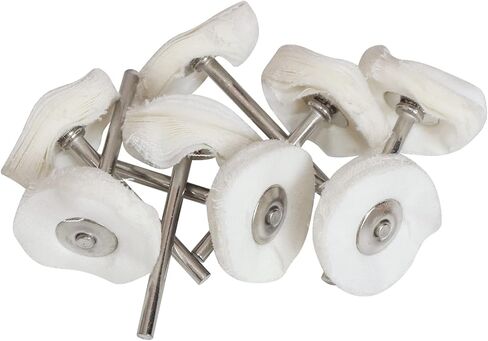 1Inch Polishing Buffing Wheel Set,Wool Felt Cotton Mounted 3mm Shank for Rotary Tool Accessories,Mini Brush Polishing Kit for Watch and Jewelry 50 Pieces in Saudi Arabia