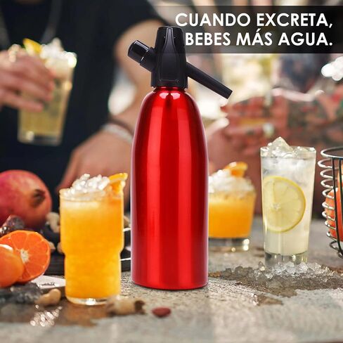 Soda Siphon, 1L Carbonated Water Machine, Soda Maker, Portable Aluminium Sparkling Water Maker for Home Bar Making Cocktails DIY Sparkling Drinks, Use 8 gram CO2 Cartridges (Not Included) in Kuwait