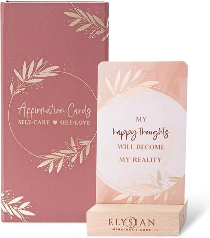Affirmation Cards | 54 Deck with Display Stand | Motivational Cards with Thought-Provoking Questions | Improves Confidence, Self-Esteem & Promotes Gratitude | Self-Care, Self-Love, in Saudi Arabia