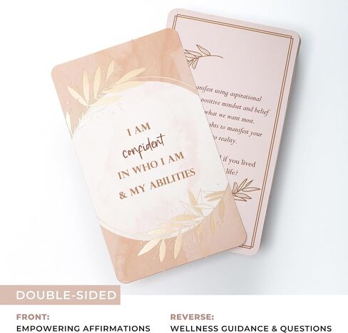 Affirmation Cards | 54 Deck with Display Stand | Motivational Cards with Thought-Provoking Questions | Improves Confidence, Self-Esteem & Promotes Gratitude | Self-Care, Self-Love, in Saudi Arabia