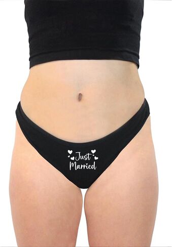ملابس داخلية مثيرة عالية الارتفاع للنساء من Just Married، ملابس داخلية قذرة! أسود in Kuwait