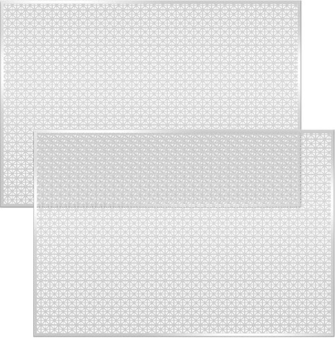 Blulu 2 Pcs Cloverleaf Aluminum Sheet 3' x 2' Decorative Union Jack Perforated Metal Sheet Aluminum Panels Door Protector for RV Cabinet Grate Indoor Home Wall Decor in Saudi Arabia