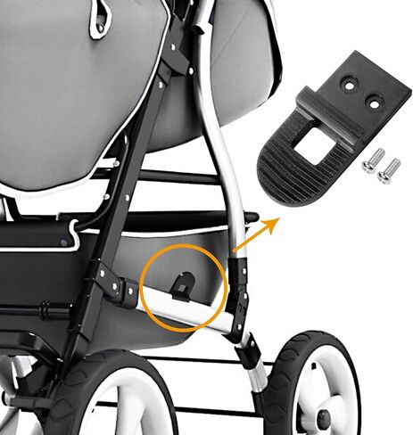 مزلاج إغلاق بديل يناسب UppaBaby Vista 2015+ (وV2)، مزلاج مفصلي متوافق مع عربات الأطفال UpperBaby Vista V1 وV2، يؤمن عربة الأطفال في وضع مغلق، حزمة واحدة رمادية تتضمن 2 براغي in Kuwait