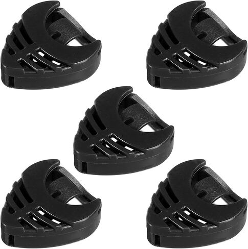 MECCANIXITY Guitar Pick Holder Plastic Heart-Shaped Black for Guitar, Bass, Ukulele with Adhesive Back and Spring Pack of 10 in Saudi Arabia