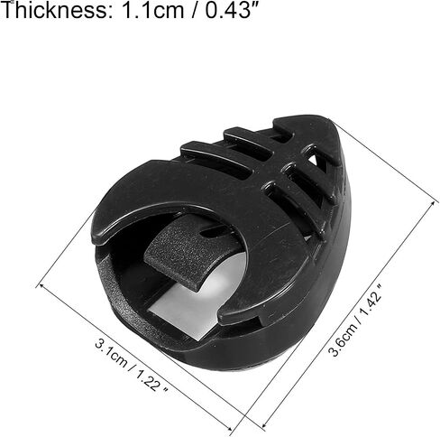 MECCANIXITY Guitar Pick Holder Plastic Heart-Shaped Black for Guitar, Bass, Ukulele with Adhesive Back and Spring Pack of 10 in Saudi Arabia