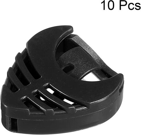 MECCANIXITY Guitar Pick Holder Plastic Heart-Shaped Black for Guitar, Bass, Ukulele with Adhesive Back and Spring Pack of 10 in Saudi Arabia
