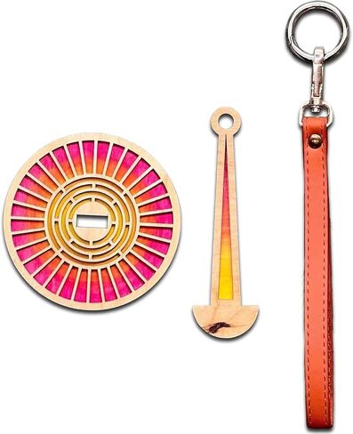 حامل غزل المعصم المحمول، حامل غزل المعصم الخشبي، إبر دوارة آلية دوارة خشبية لحياكة هدايا الكروشيه لمحبي الحرف اليدوية (أ) in Kuwait