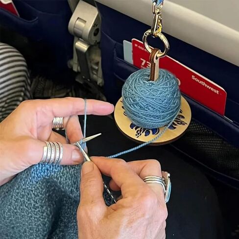 حامل غزل المعصم المحمول، حامل غزل المعصم الخشبي، إبر دوارة آلية دوارة خشبية لحياكة هدايا الكروشيه لمحبي الحرف اليدوية (أ) in Kuwait