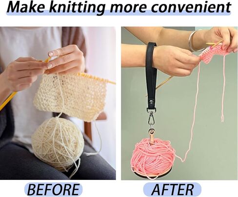 حامل غزل المعصم المحمول، حامل غزل المعصم الخشبي، إبر دوارة آلية دوارة خشبية لحياكة هدايا الكروشيه لمحبي الحرف اليدوية (أ) in Kuwait