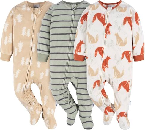 Gerber Baby Boys' Flame Resistant Fleece Footed Pajamas 3-Pack in Saudi Arabia