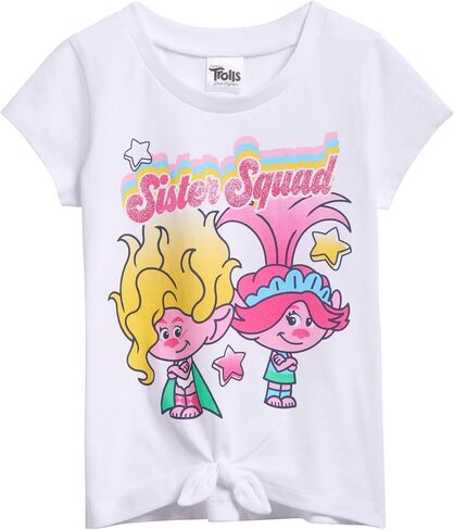 Trolls Poppy Viva Girls T-Shirt and Chambray Shorts Outfit Set Toddler to Little Kid in Saudi Arabia