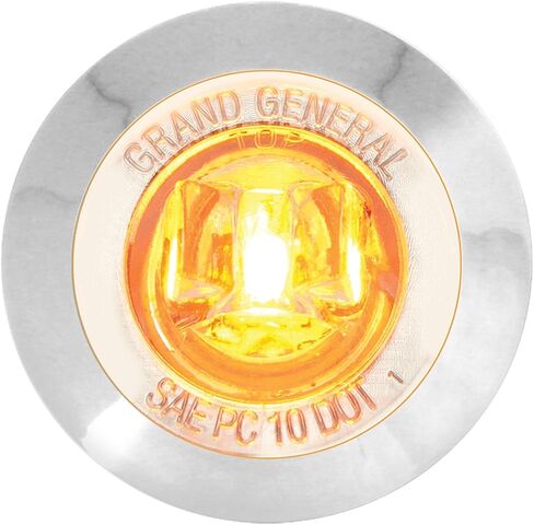 GG Grand General 75223 1-1/4" مصباح LED صغير مزدوج الوظيفة مع إطار بلاستيكي من الكروم للشاحنات والسحب والمقطورات والمركبات ATVs وUTVs وRVs in Saudi Arabia
