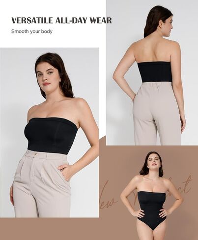 بدلة للجسم بدون حمالات للسيدات، أشرطة قابلة للإزالة للتحكم في البطن، بدون خياطة لنحت الجسم in Kuwait