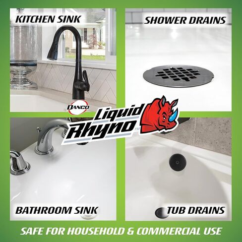 رينو السائل 62 أوقية. فتاحة الصرف، مزيل انسداد الشعر المركز 2X للحوض أو حوض الاستحمام أو مصارف الدش، قوة احترافية سريعة المفعول تزيل المصارف بطيئة التدفق، آمنة لجميع أنابيب الصرف، 4 علاجات in Kuwait