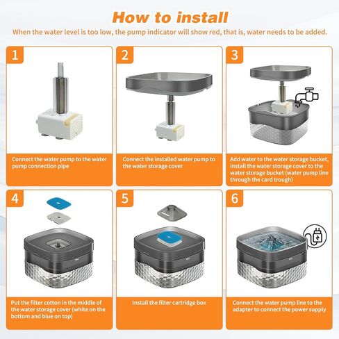 نافورة مياه للكلاب الكبيرة من يوبيت، سعة 2.4 جالون/9 لتر، نافورة مياه كبيرة للحيوانات الأليفة مع مضخة آمنة، نافورة مياه للكلاب فائقة الهدوء تلقائيًا للقطط والكلاب in Kuwait