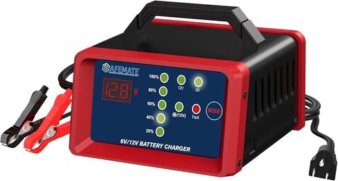 شاحن بطارية سيارة 2A/5A، شاحن أوتوماتيكي بالكامل 6V/12V، مع وضع الشتاء، لسيارة شاحنة دراجة نارية جزازة العشب قارب بطاريات حمض الرصاص البحرية in Kuwait