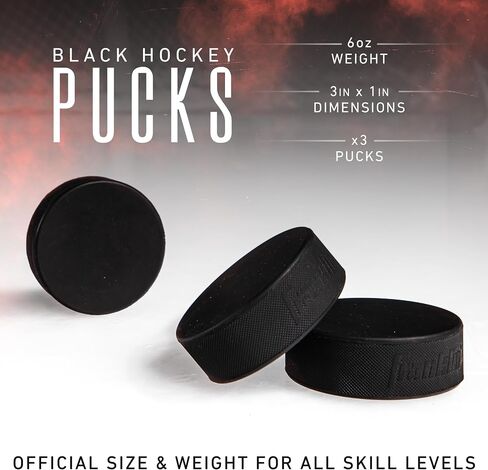 Franklin Sports Ice Hockey Pucks Official Size + Weight Hockey Pucks - Perfect for Rinks + Synthetic Ice Pads - 3 Puck Bulk Set in Saudi Arabia