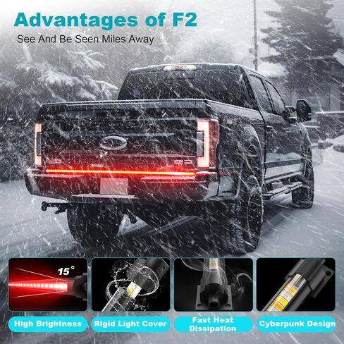 48 In LED Tailgate Light Bar for Pickup- IP68 Waterproof Plug-and-Play Folded,Full Function Reverse Brake Running,Rear Tailgate Brake Light Bar for Truck,Cars Trailer (48 inch) in Saudi Arabia