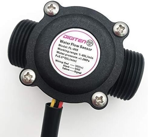 DIGITEN G3/4" Water Flow Sensor, Food-Grade Hall Effect Sensor Flow Meter Flowmeter Counter 1-60L/min - Arduino, Raspberry Pi, and Reverse Osmosis Filter Compatible in Saudi Arabia